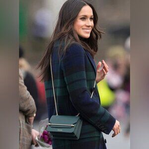 Strathberry East/West Mini Green Croc